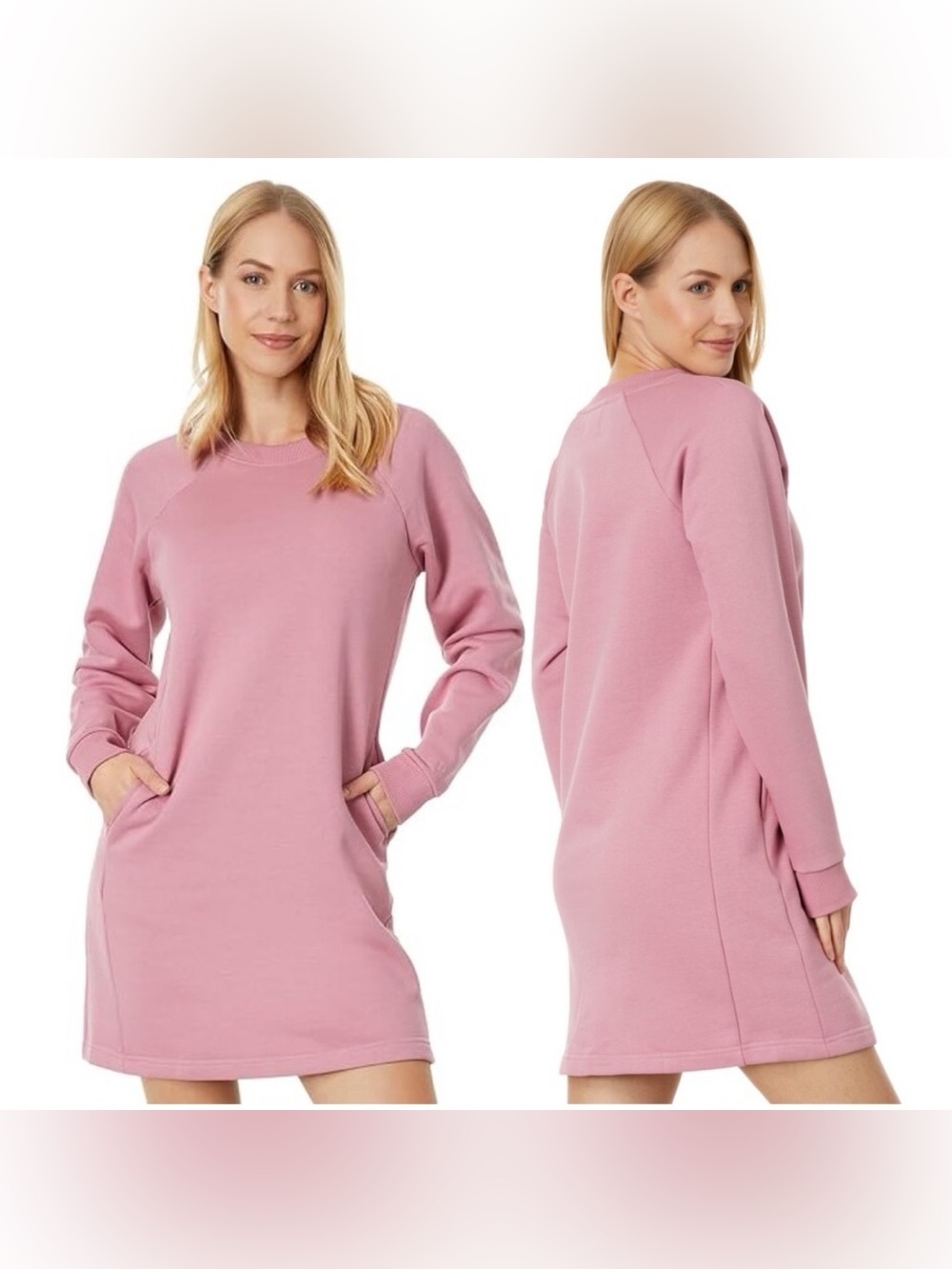 Pact Courtside Desert Rose Long Sleeve‎ Sweatshirt Dress Size large